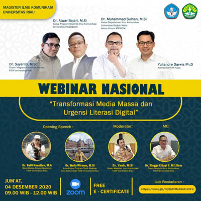 Hadirkan Narasumber Berkompeten, Magister Ilmu Komunikasi FISIP 